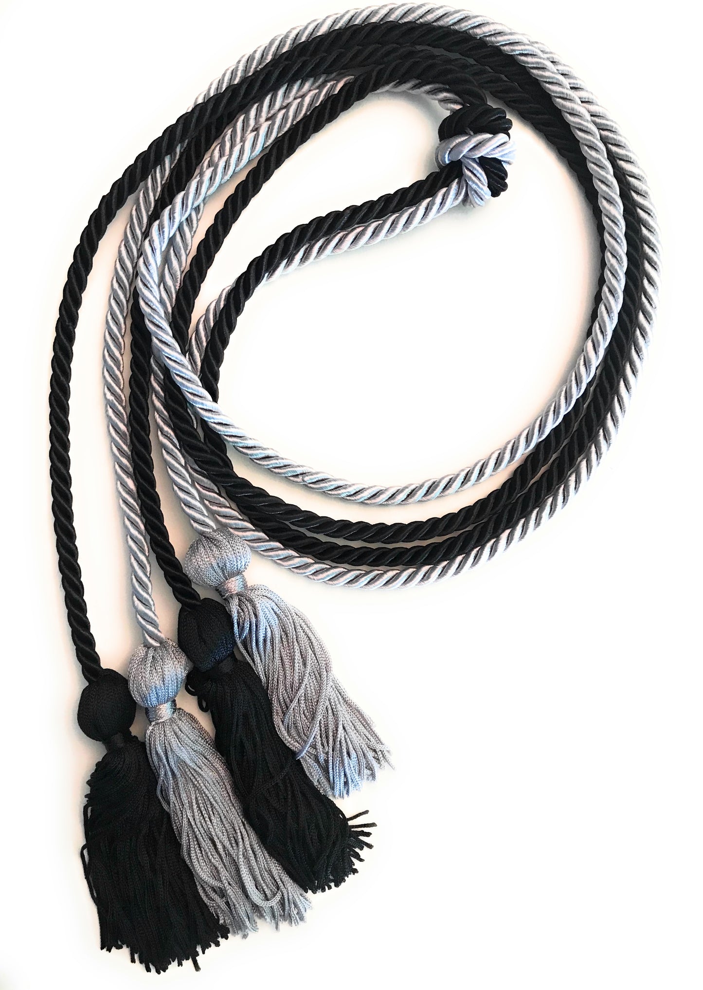 Black and Silver Honor Cords - Honor Cord Source