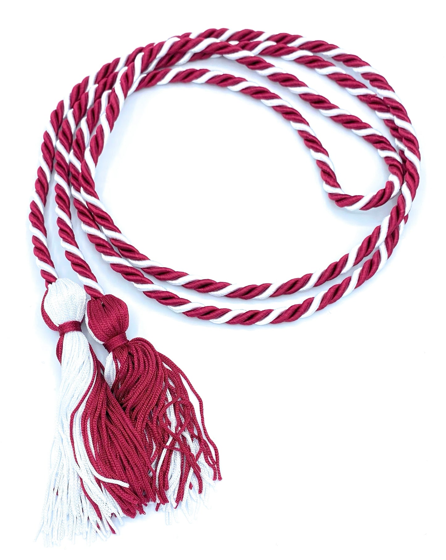Maroon/White Honor Cords - Honor Cord Source