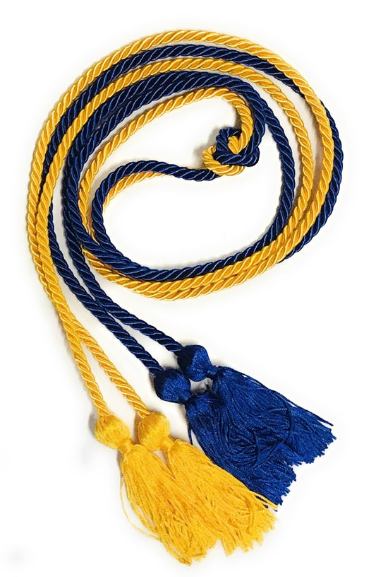 Royal Blue and Gold Graduation Cords - Honor Cord Source 
