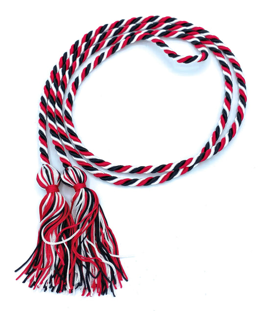 Red/Black/White Honor Cords - Honor Cord Source 