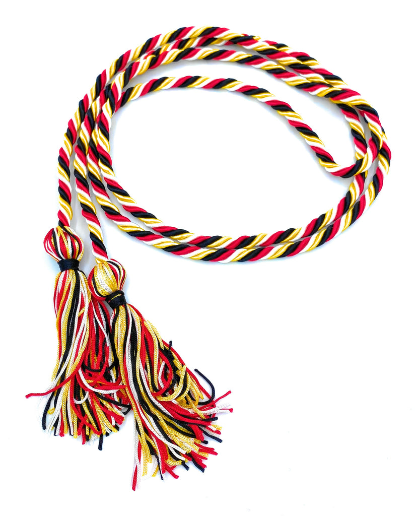 Red/Black/White/Gold Honor Cords - Honor Cord Source 