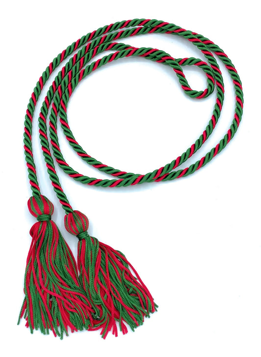 Green/Red Honor Cords - Honor Cord Source 