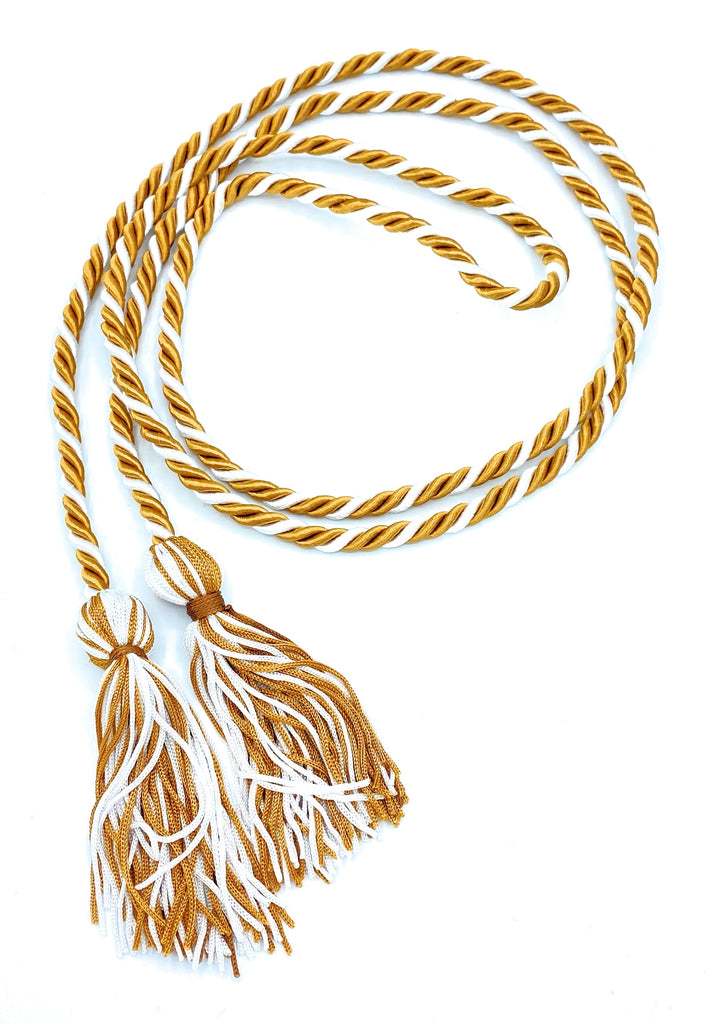 Old Gold/White Honor Cords - Honor Cord Source 