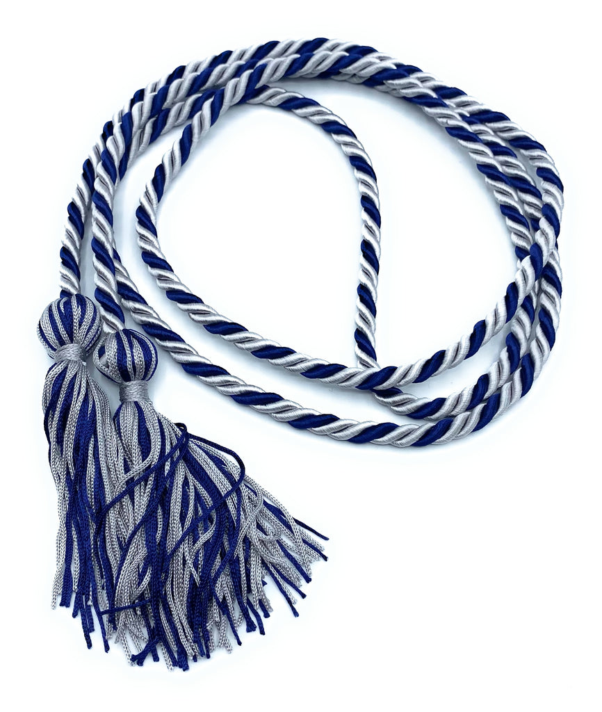 Silver/Navy Honor Cords - Honor Cord Source 