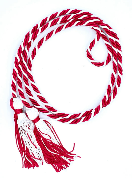 Red/White Honor Cords - Honor Cord Source 