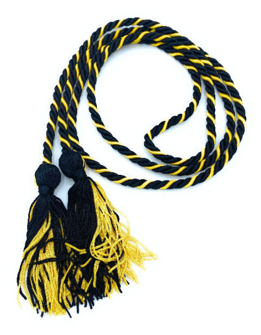 Black/Gold Honor Cords - Honor Cord Source 