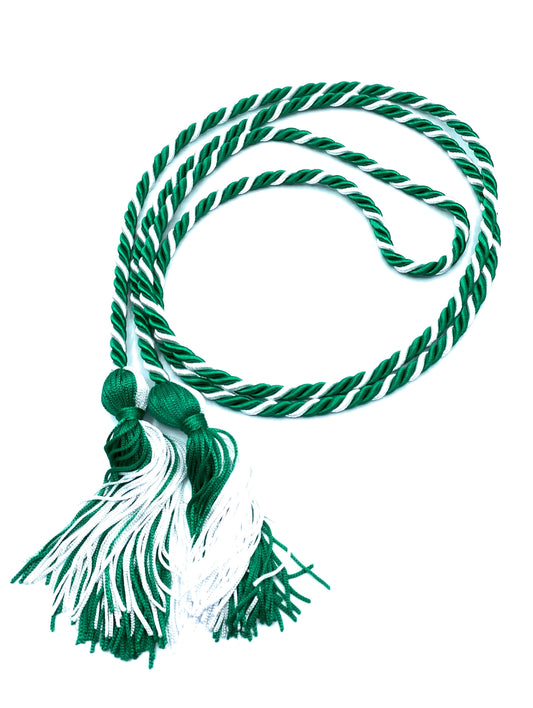 Kelly/White Honor Cords 