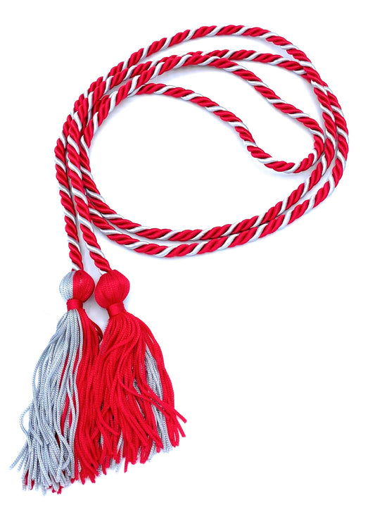 Red/Silver Honor Cords - Honor Cord Source 
