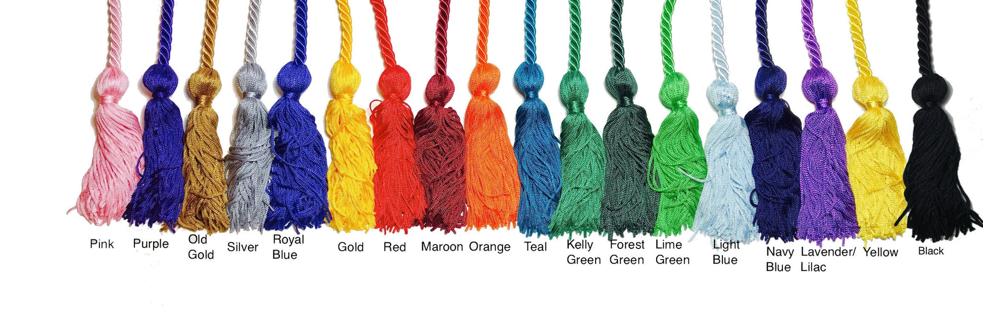 Graduation Honor Cords (21 Colors Available) - Honor Cord Source 
