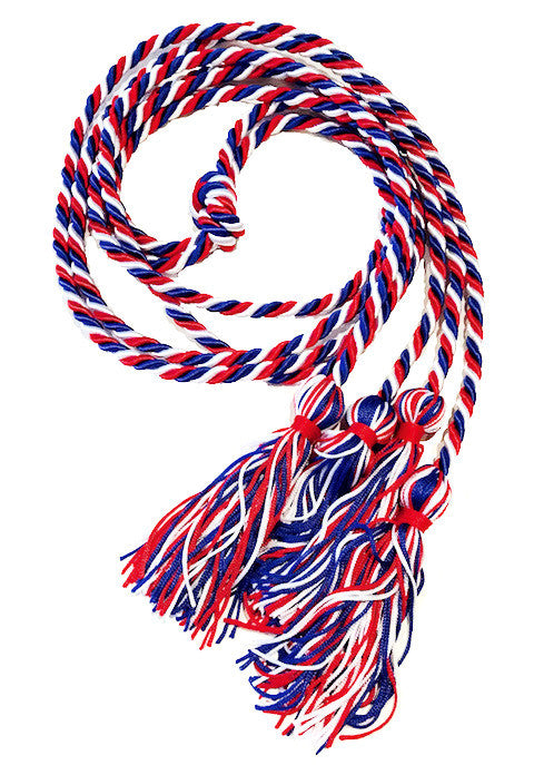 Double-Multi-Color Intertwined Honor Cords (44 Color Combination Available) - Honor Cord Source 